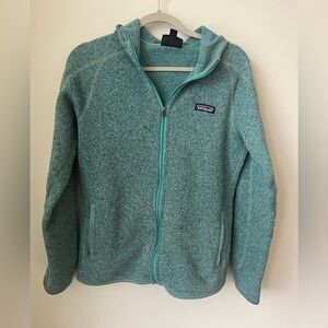 Patagonia Fleece Jacket Better Sweater Full Zip Hoodie Blue Women M Zip Pockets